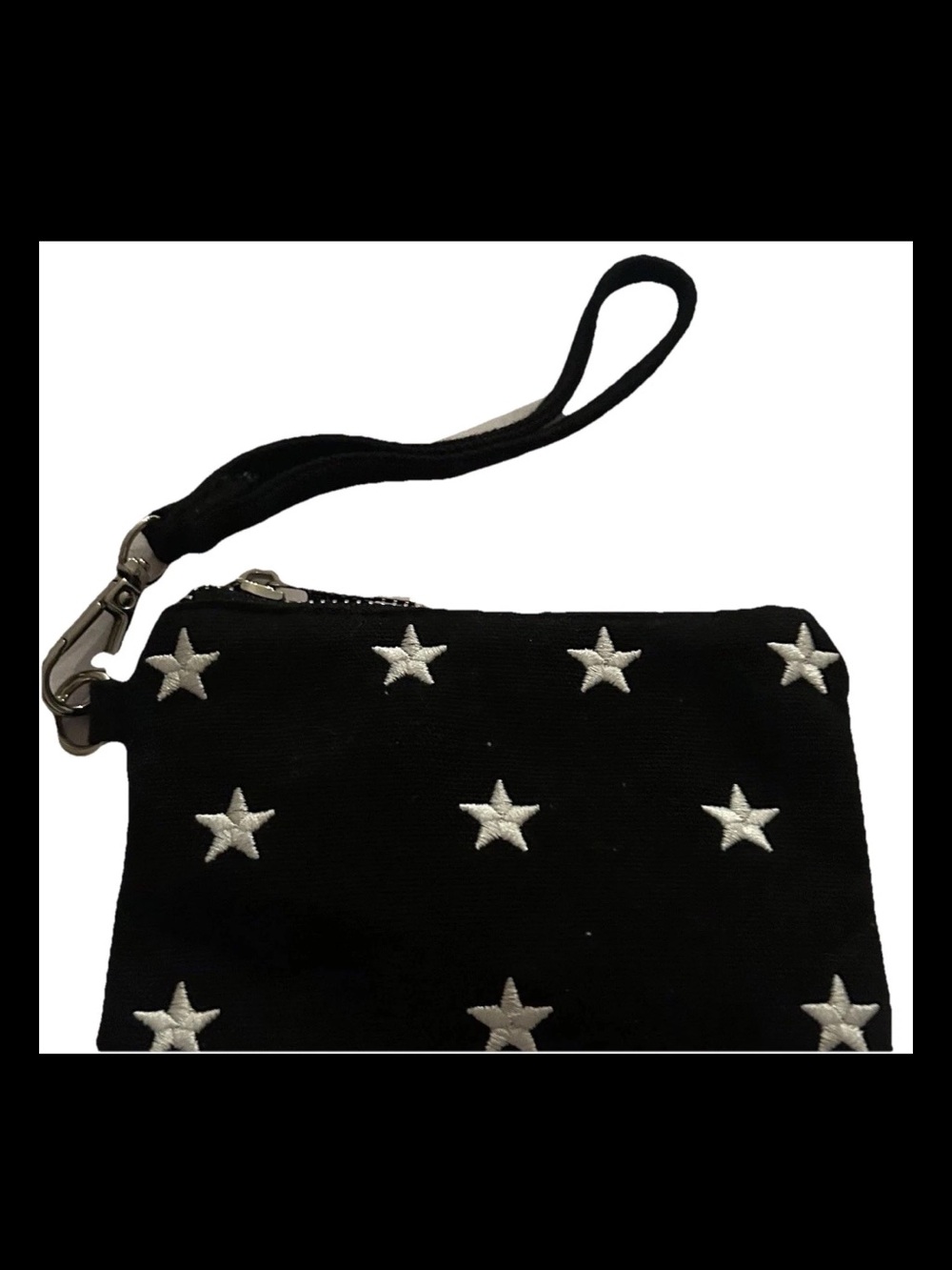 New Madden Girl Wristlet or Clutch Blue with White Stars made in Cambodia